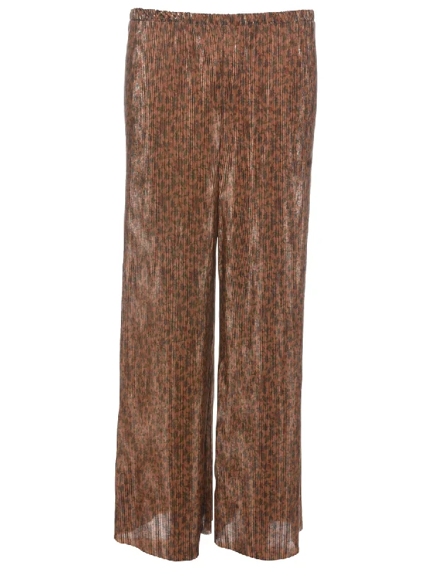 Floral Print Trousers - W23 L25 Trousers Summer Linen