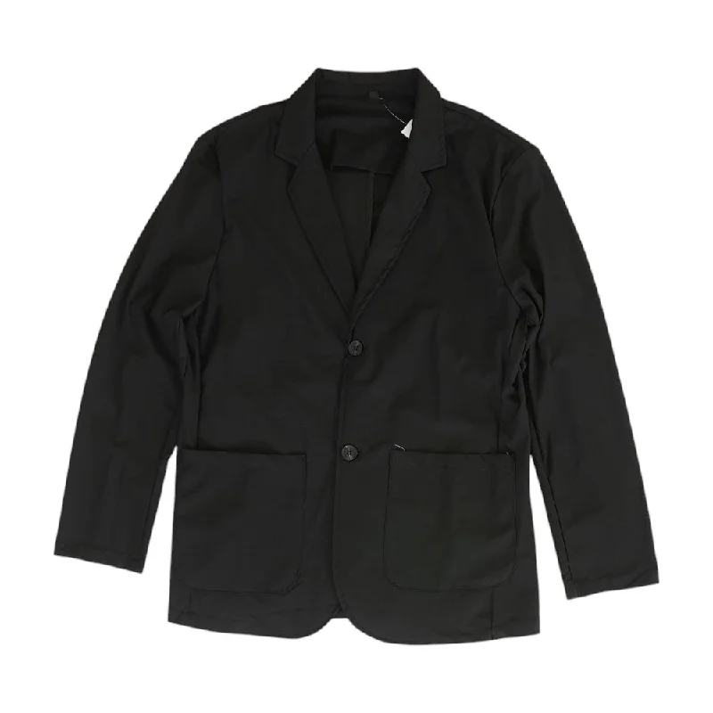 Black Solid Blazer Women's Long Blazer