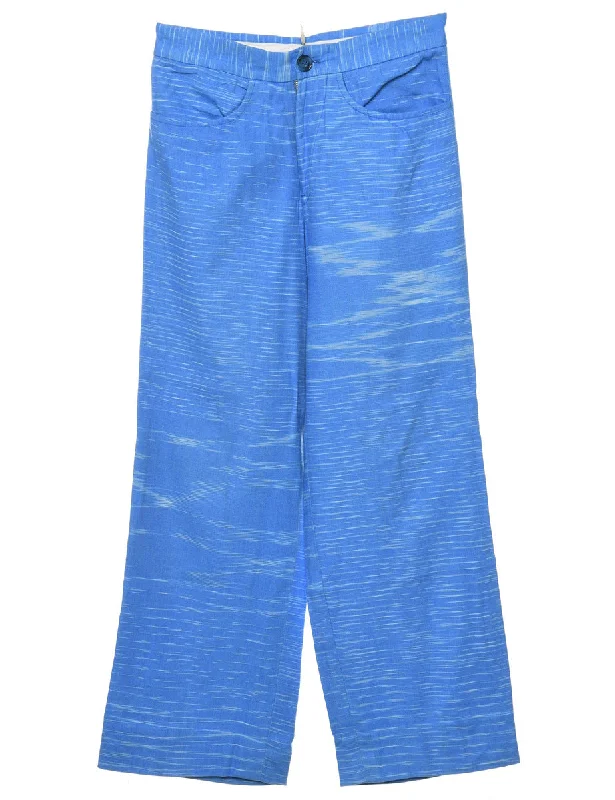Blue Striped Trousers - W28 L31 Trousers sophisticated sleek