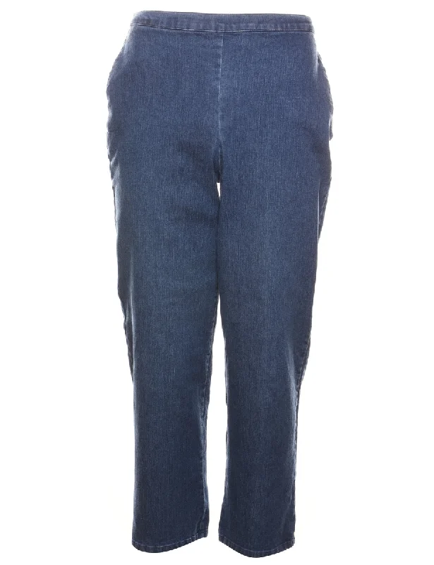 Medium Wash Casual Denim Trousers - W30 L27 Trousers Winter Warm