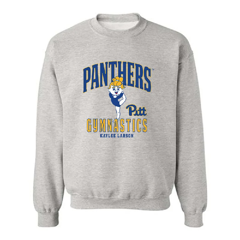 Pittsburgh - NCAA Women's Gymnastics : Kaylee Larson - Fashion Shersey Crewneck Sweatshirt Hoodie with Drawstring Waist Adjustable Fitted