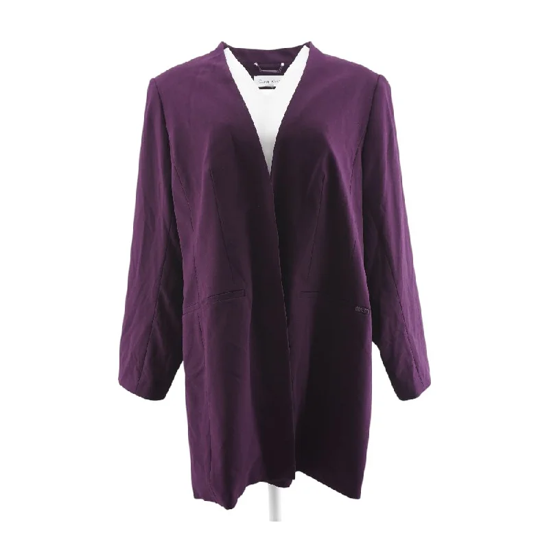 Purple Solid Blazer Women's Premium Blazer