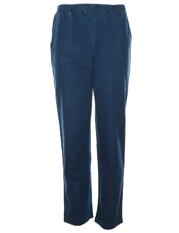 Dark Wash Denim Trousers - W26 L30 Trousers Corduroy Warm