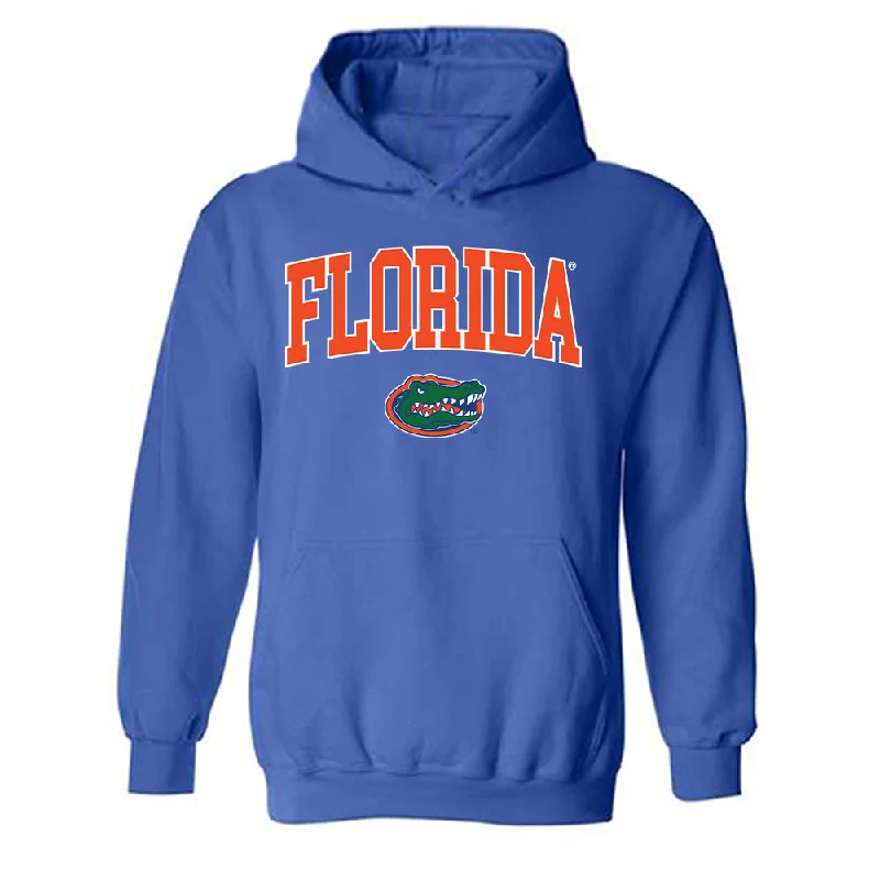 Florida - NCAA Women's Gymnastics : Lily Bruce - Generic Shersey Hooded Sweatshirt Hoodie with Stripes Bold Sporty