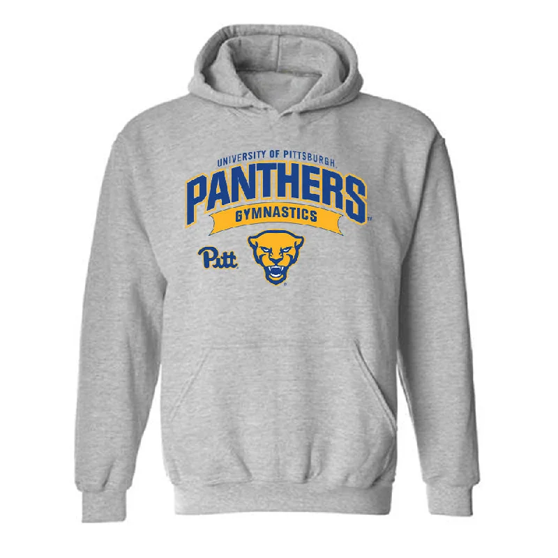 Pittsburgh - NCAA Women's Gymnastics : Kaylee Larson - Classic Fashion Shersey Hooded Sweatshirt Hoodie with Zipper Placket Modern Functional