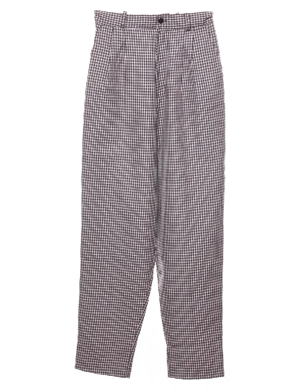 High waist Checked Trousers - W24 L29 Trousers Recommended Stylist