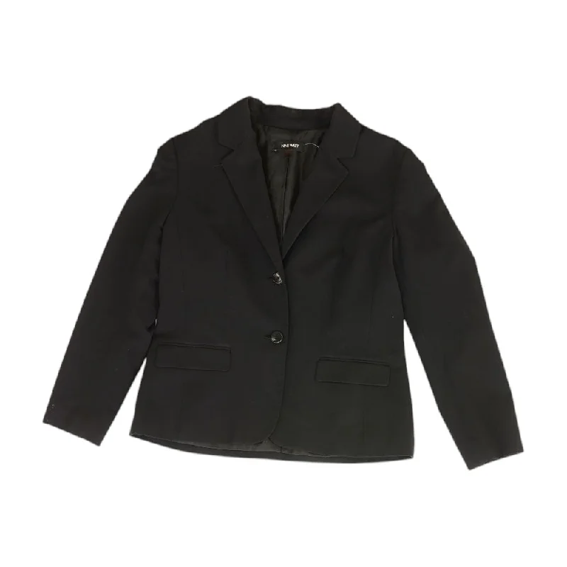 Black Solid Blazer Women's Handmade Blazer