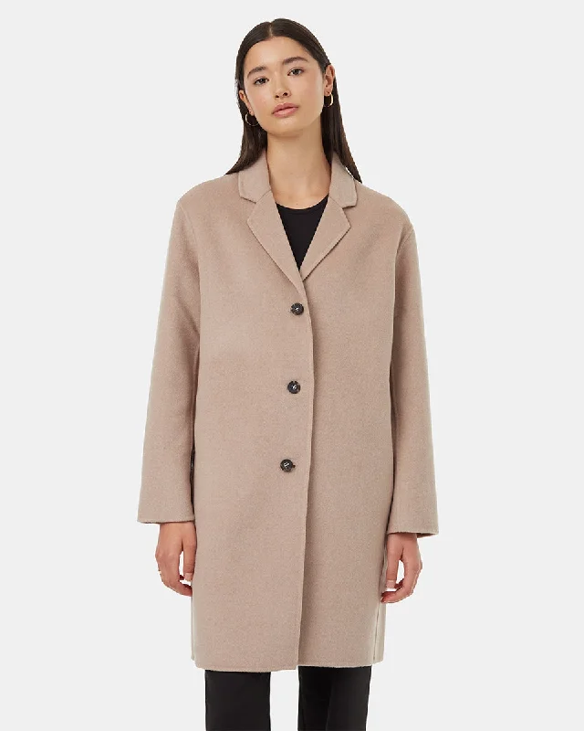 Wool Longline Coat Kimono Robe Cloak