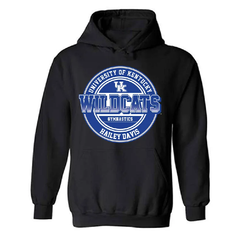 Kentucky - NCAA Women's Gymnastics : Hailey Davis - Classic Fashion Shersey Hooded Sweatshirt Hoodie with Hem Applique Textured Unique
