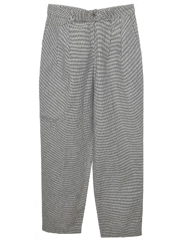 Lee Grey Dogtooth Trousers - W28 L28 Trousers Fall Fleece
