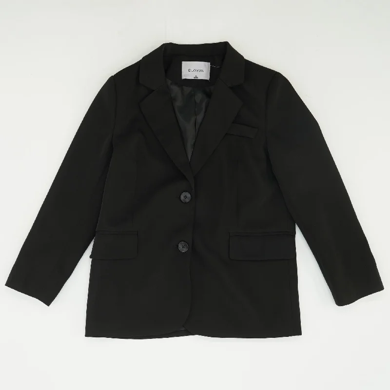 Black Solid Blazer Women's Trendy Jacket