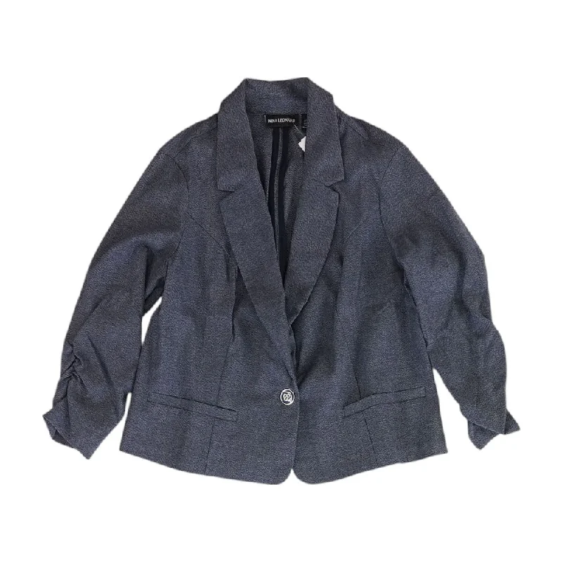 Blue Solid Blazer Women's Navy Jacket