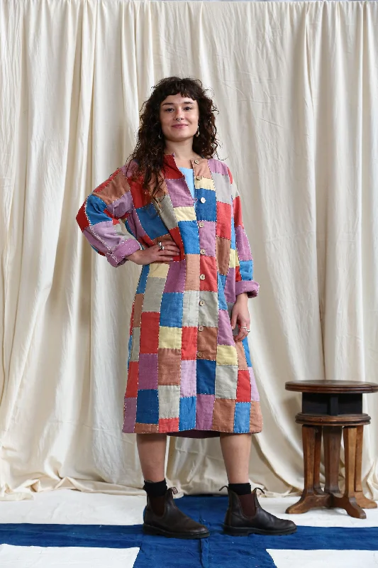 Reversible Coat Patchwork Lac Dye Embroidered Appliqued Beaded