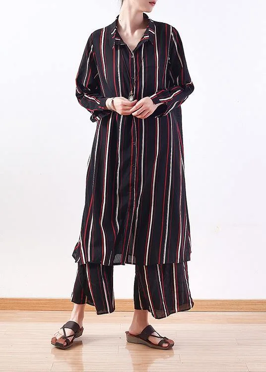 Cute red striped outwear casual lapel cardigans Hooded Caped Shawl Collar