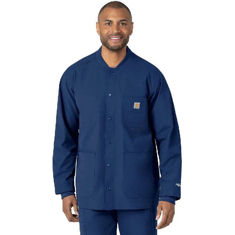 Carhartt Unisex Navy Modern Fit FastDry Chore Coat Hooded Caped Scarf