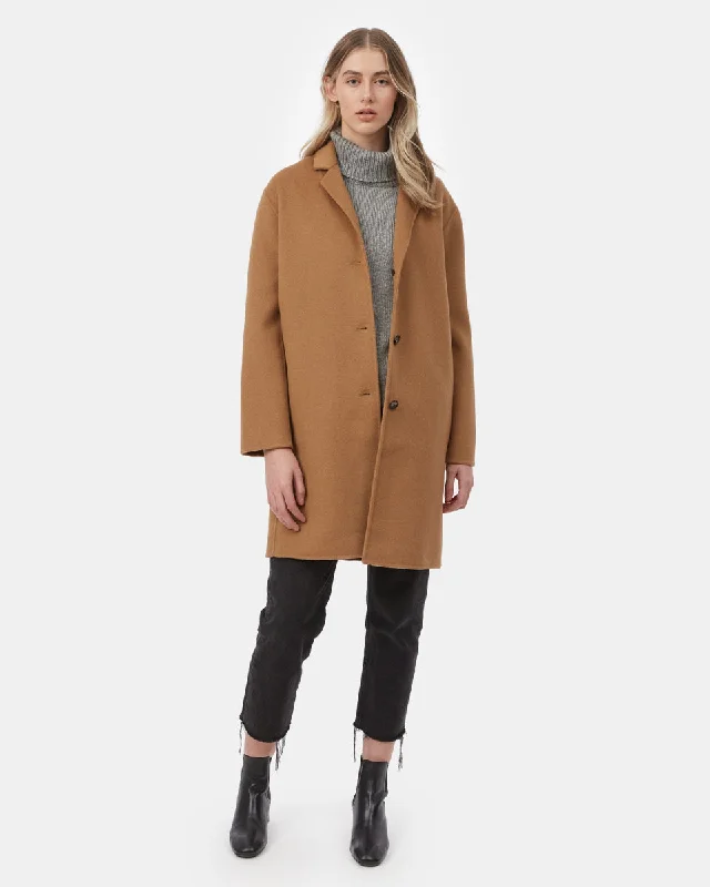 Wool Longline Coat Bolero Crop Top Camisole
