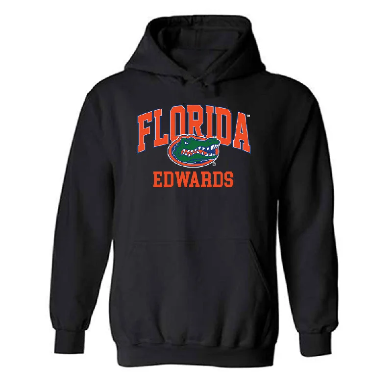 Florida - NCAA Women's Gymnastics : Brianna Edwards - Classic Fashion Shersey Hooded Sweatshirt Hoodie with Frayed Bohemian Relaxed