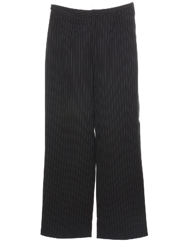 Striped Trousers - W28 L29 Trousers High Rise Slim Fit