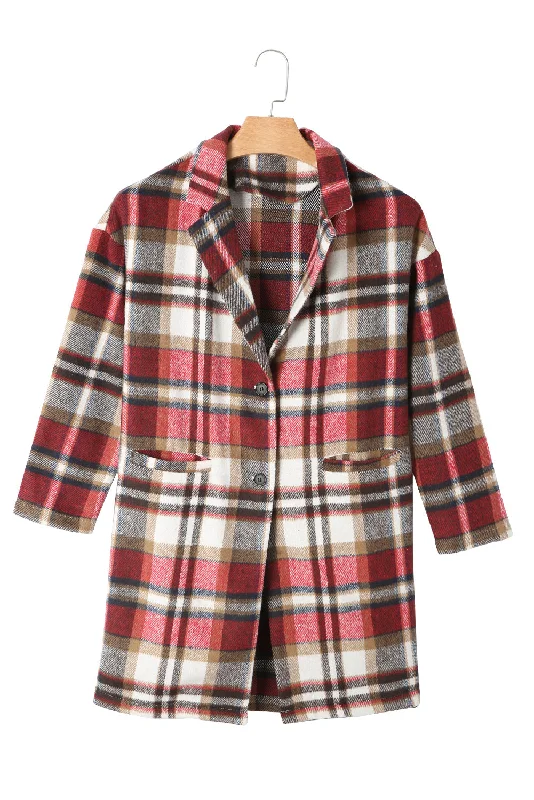 Classic Plaid Coat Tweed Herringbone Houndstooth