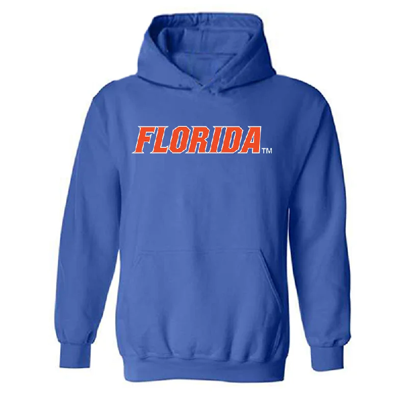 Florida - NCAA Women's Gymnastics : Brianna Edwards - Hooded Sweatshirt Hoodie with Hem Raw Edge Edgy Unfinished