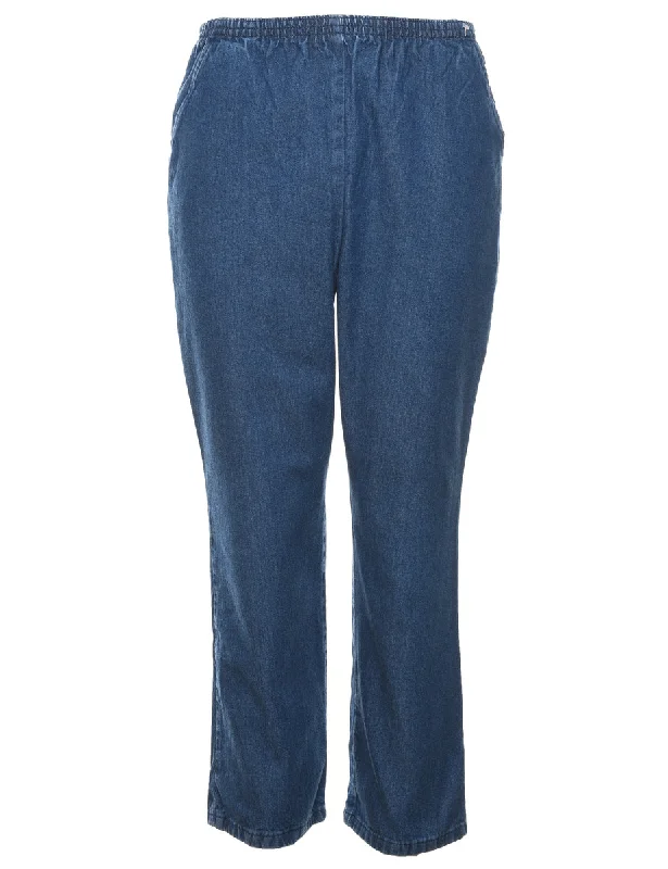 Dark Wash Denim Trousers - W26 L28 Trousers Velvet Soft