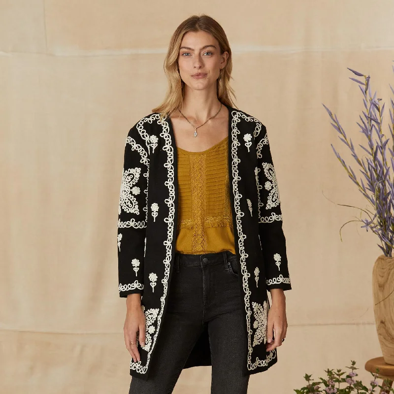 Estee Coat Boat Neck Jacket Square Neck Jacket One-Shoulder Jacket
