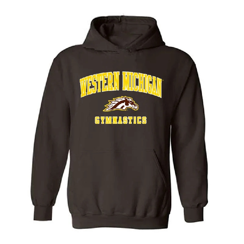Western Michigan - NCAA Women's Gymnastics : Tricia Mills - Classic Shersey Hooded Sweatshirt Hoodie with Batwing Sleeves Loose Dramatic