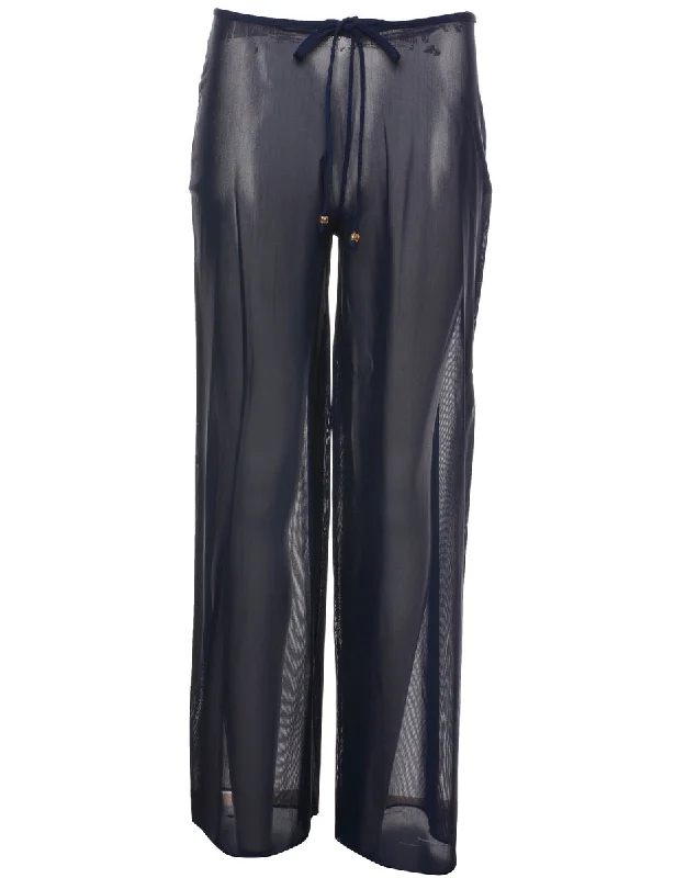 Flared Leg Trousers - W25 L30 Trousers Handmade Artisanal