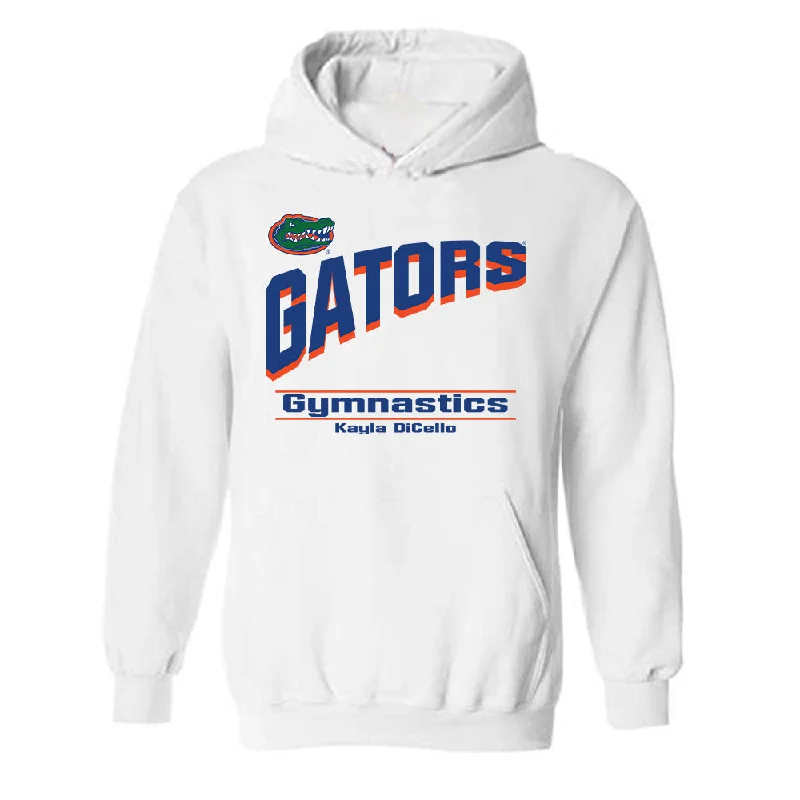 Florida - NCAA Women's Gymnastics : Kayla DiCello - Classic Shersey Hooded Sweatshirt Hoodie with Emblem Brand Identity