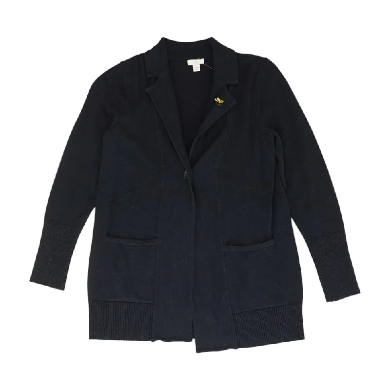 Navy Solid Blazer Women's Short Blazer
