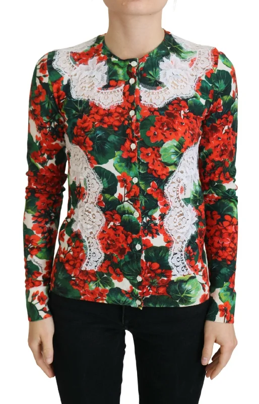 Dolce & Gabbana Elegant Floral Crewneck Cardigan Lace Blend Ribbed Blend Corduroy Blend Dolce & Gabbana Elegant Floral Crewneck Cardigan Lace Blend Ribbed Blend Corduroy Blend