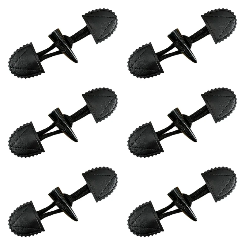 6 Sets Sew on Toggle Buttons Resin Horn Buttons for Winter Coat Bags Clothes Style E Houndstooth Jacket Shearling Jacket Fleece Jacket