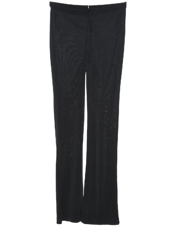 Black Trousers - W26 L31 Trousers Winter Warm