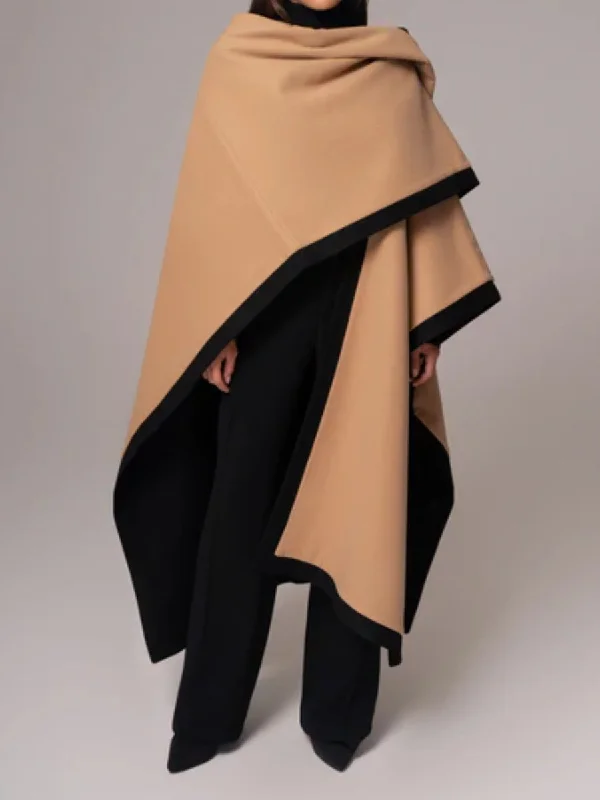 Elegant Knit Cardigan Cape Patchwork Embroidered Appliqued
