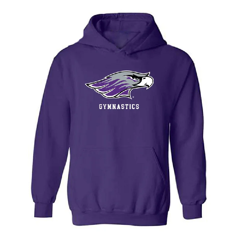 UW-Whitewater - NCAA Women's Gymnastics : Danielle Dudziak - Hooded Sweatshirt Hoodie with Monochrome Minimalist Simple