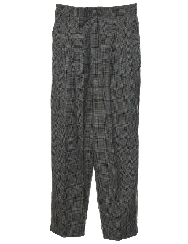 Multi-colour Dogtooth Trousers - W28 L28 Trousers Gym Athletic