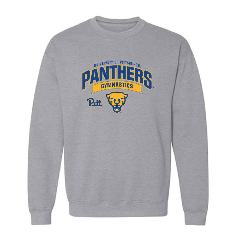 Pittsburgh - NCAA Women's Gymnastics : Kaylee Larson - Classic Fashion Shersey Crewneck Sweatshirt Hoodie with Snap Buttons Easy Quick