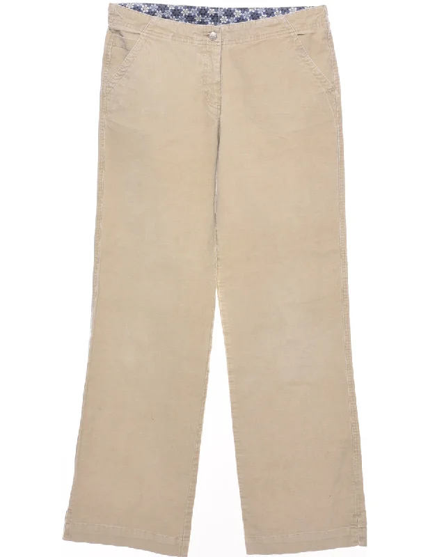 Beige Classic Corduroy Fabric Trousers - W32 L32 Trousers Favorite Customer