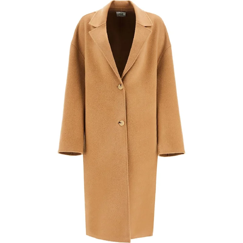 Toteme wool blend cocoon coat with Striped Polka Dot Floral
