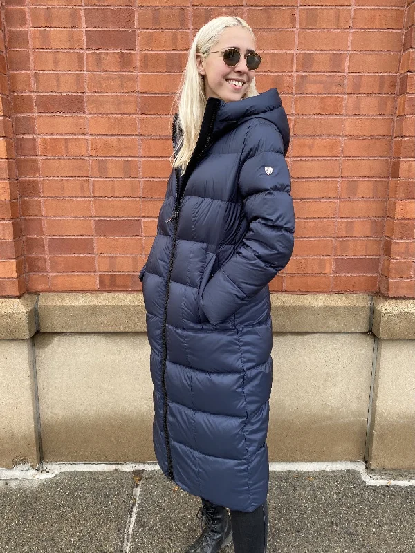 Post Card Avoriaz Navy Coat FW21 Suede Faux Fur Shearling