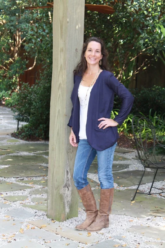 Women's Knit Draped Cardigan XS-XXL (Sizes 0-22) Toggled Drawstring Belted