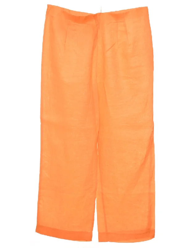 Sag Harbor Orange Wide Leg Trousers - W30 L24 Trousers Trousers Formal