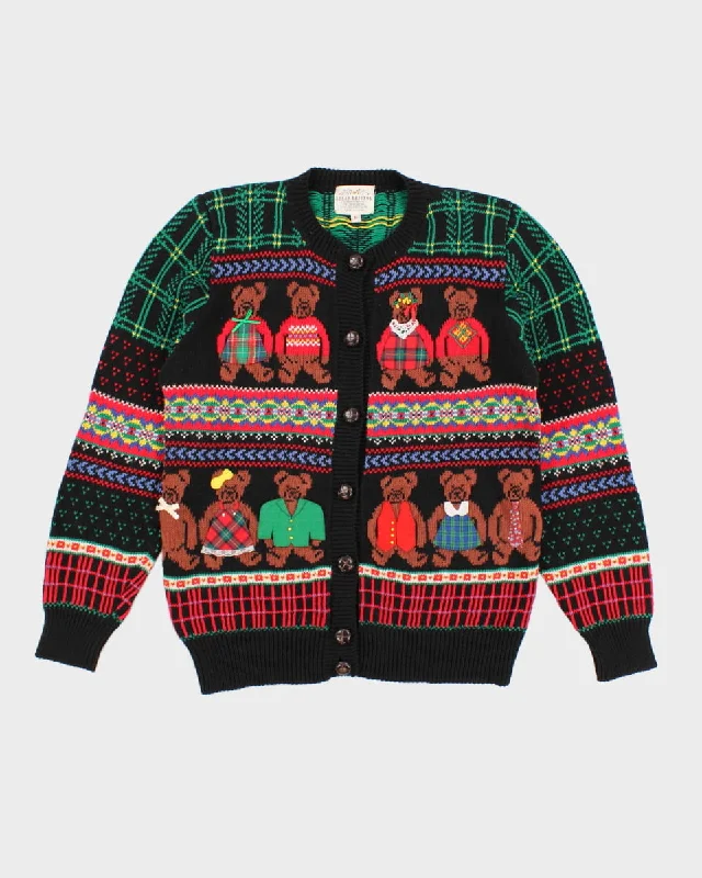 Vintage 90s Susan Bristol Teddy Bear Cardigan - S Machine Wash Dry Clean Hand Wash