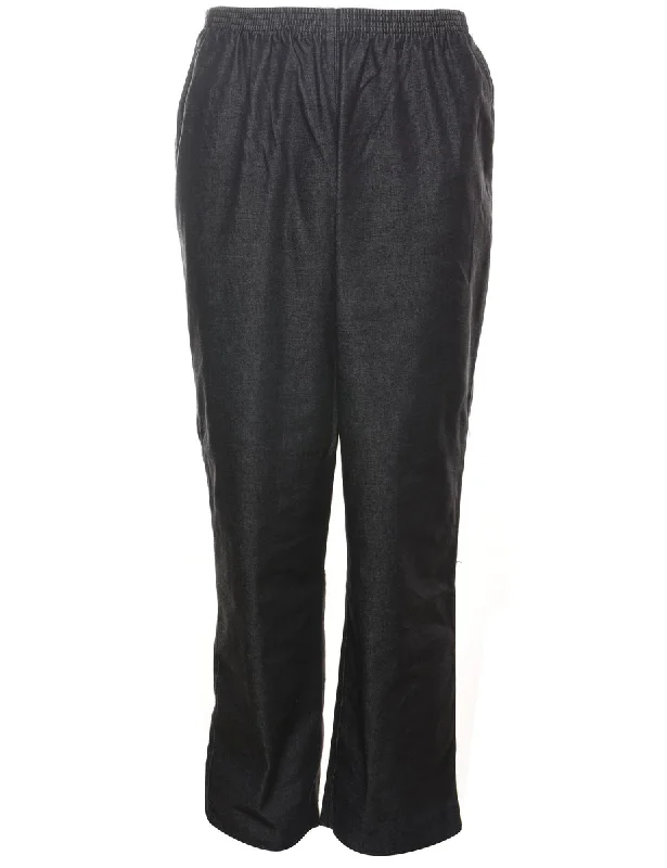 Dark Wash Flared Denim Trousers - W28 L28 Trousers cozy comfortable