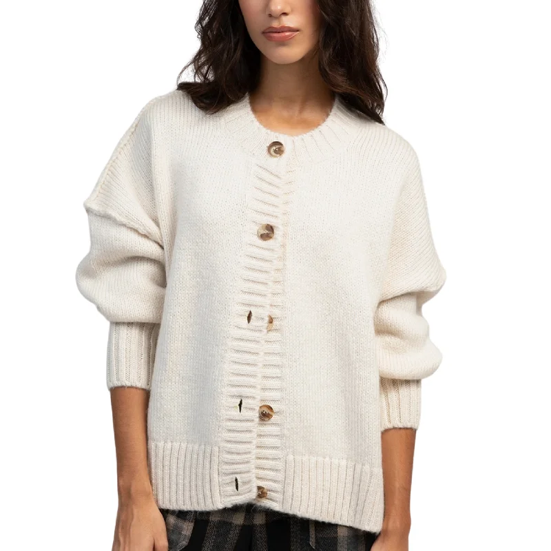 Lenewi Cardigan in Ecru Oversized Loose Flowy