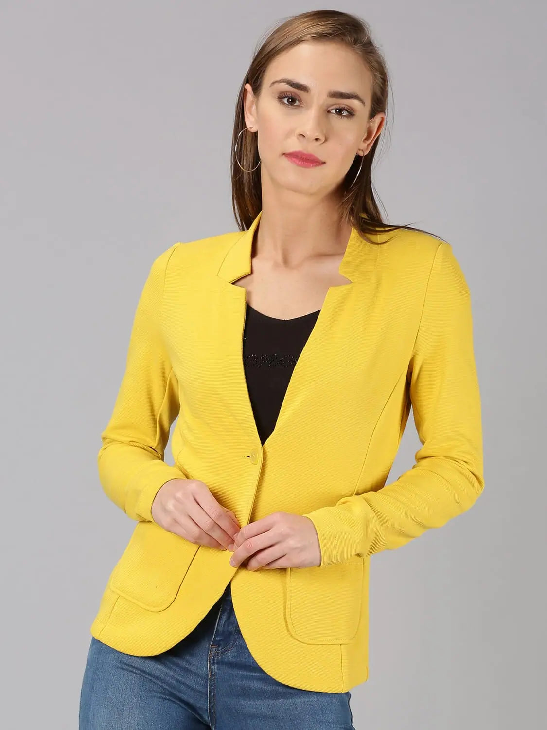 Formal Splash Solid Women Blazer Women's Print Jacket