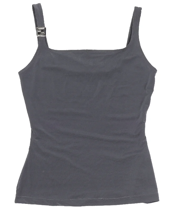 Mare 1990s Metal Logo Tank Top long tank top