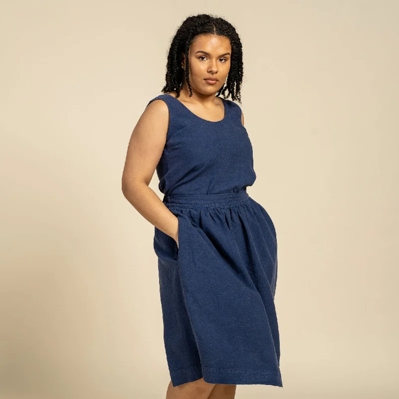 Linen Tank Top Hana Storm Blue grey tank top