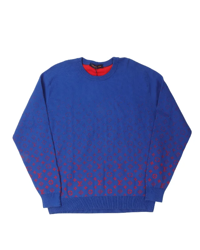 Gradient Monogram Sweater Terry Terry Cloth Terry Knit