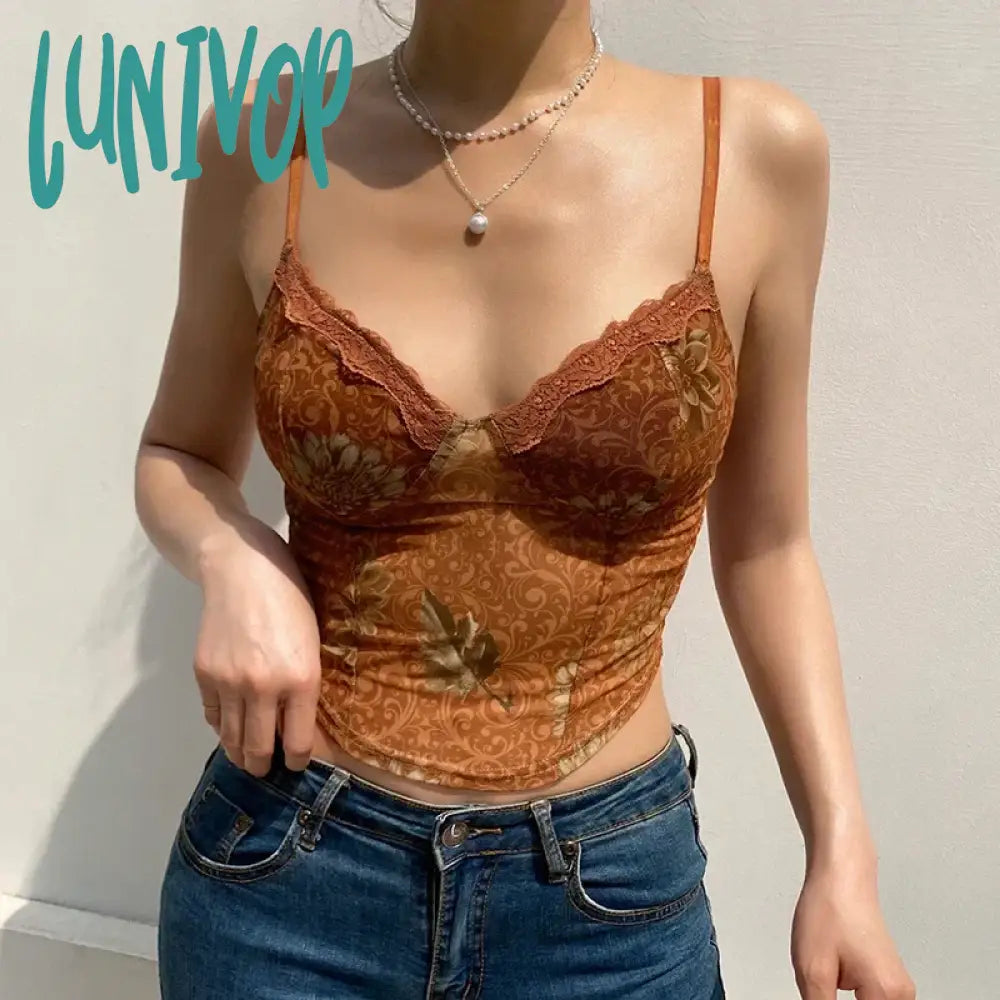 Lunivop Woman Sleeveless Camisole Tight Bodycon Tank Top Halter Top Lace Corset Hollow Out Top Sexy Hot Gyaru Ballet Core Court Ins one shoulder tank